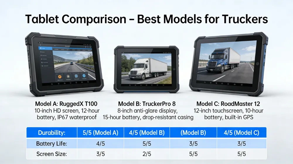 Tablet Comparison – Best Models for Truckers