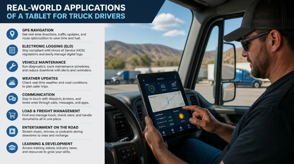 Real-World Applications of a Tablet for Truck Drivers