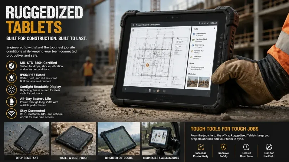 Ruggedized Tablets for Construction